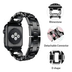 Quadratisches Diamant-Uhrenarmband aus Zinklegierung, passend für Apple Watch 46 mm / 49 mm / 45 mm / 44 mm, für Apple Watch 42 mm / 41 mm / 40 mm / 38 mm