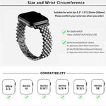 Uhrenarmband aus Zinklegierung mit rautenförmigem Diamantmuster, passend für Apple Watch 46 mm / 49 mm / 45 mm / 44 mm und 42 mm / 41 mm / 40 mm / 38 mm