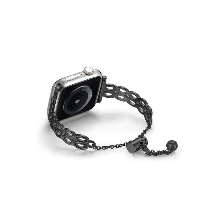 Doppelring-Kette, Uhrenarmband aus Zinklegierung, für Apple Watch 46 mm / 49 mm / 45 mm / 44 mm, für Apple Watch 42 mm / 41 mm / 40 mm / 38 mm