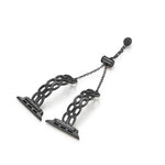 Doppelring-Kette, Uhrenarmband aus Zinklegierung, für Apple Watch 46 mm / 49 mm / 45 mm / 44 mm, für Apple Watch 42 mm / 41 mm / 40 mm / 38 mm