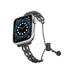 Doppelring-Kette, Uhrenarmband aus Zinklegierung, für Apple Watch 46 mm / 49 mm / 45 mm / 44 mm, für Apple Watch 42 mm / 41 mm / 40 mm / 38 mm