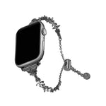 Uhrenarmband aus Zinklegierung mit vierblättrigem Kleeblatt-Motiv und Diamanten, passend für Apple Watch 46 mm / 49 mm / 45 mm / 44 mm und 42 mm / 41 mm / 40 mm / 38 mm