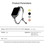 Uhrenarmband aus Zinklegierung mit vierblättrigem Kleeblatt-Motiv und Diamanten, passend für Apple Watch 46 mm / 49 mm / 45 mm / 44 mm und 42 mm / 41 mm / 40 mm / 38 mm