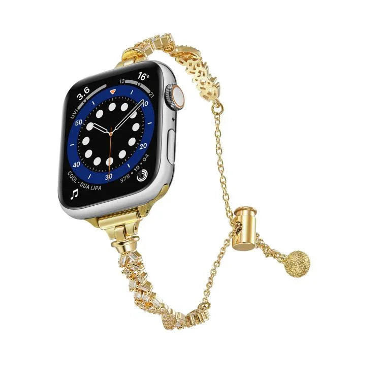 Uhrenarmband „Wings Crushed Diamonds“ aus Zinklegierung, passend für Apple Watch 46 mm / 49 mm / 45 mm / 44 mm und 42 mm / 41 mm / 40 mm / 38 mm