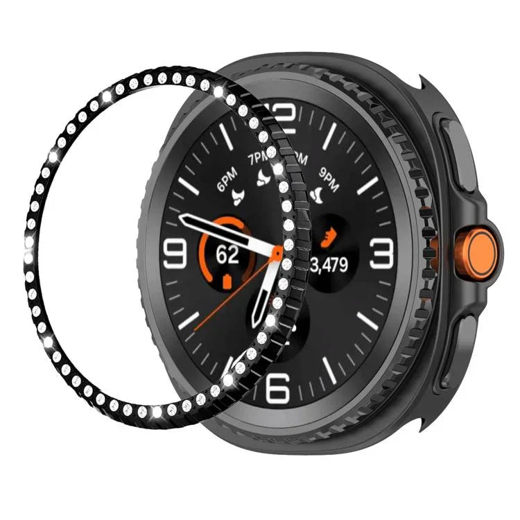 Einreihiger Diamant-Metall-Uhrenschutzring, für Samsung Galaxy Watch8 Classic 46 mm