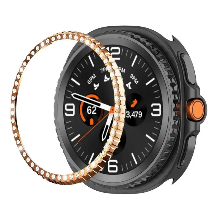 Einreihiger Diamant-Metall-Uhrenschutzring, für Samsung Galaxy Watch8 Classic 46 mm