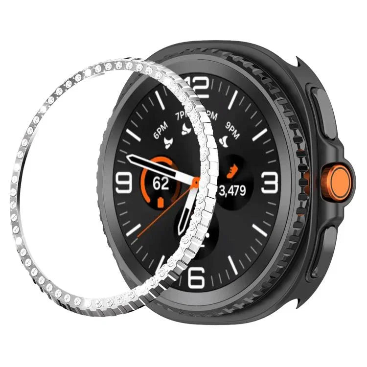 Einreihiger Diamant-Metall-Uhrenschutzring, für Samsung Galaxy Watch8 Classic 46 mm