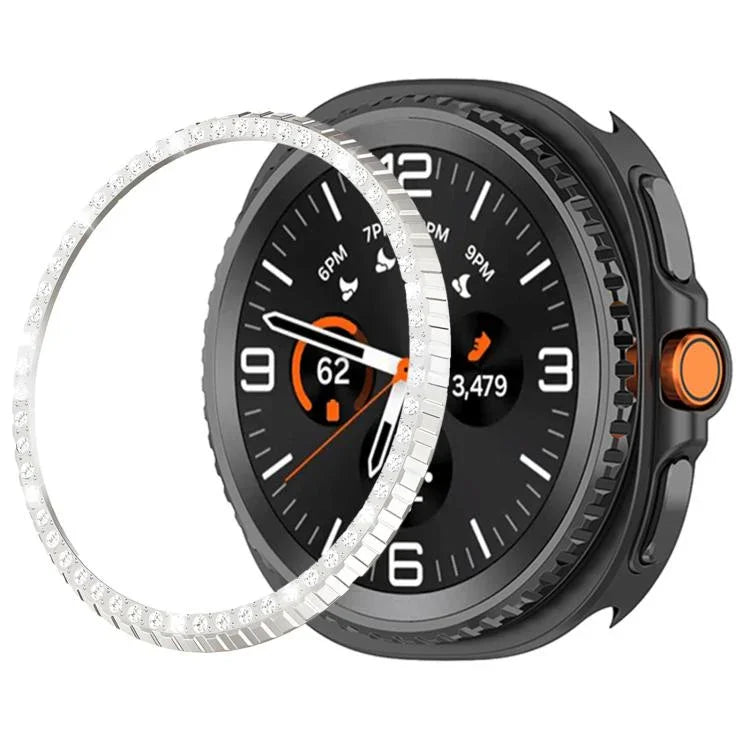 Einreihiger Diamant-Metall-Uhrenschutzring, für Samsung Galaxy Watch8 Classic 46 mm