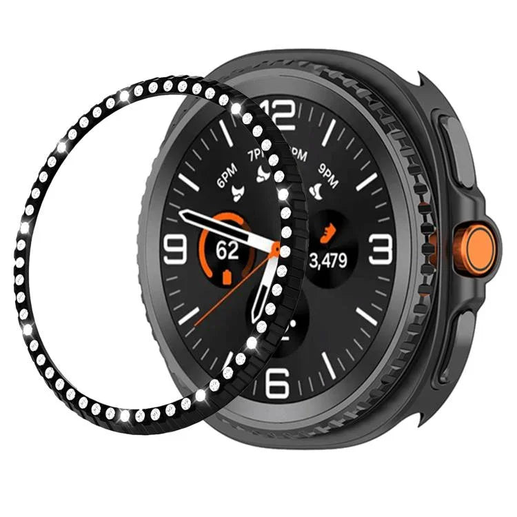Einreihiger Diamant-Metall-Uhrenschutzring, für Samsung Galaxy Watch8 Classic 46 mm