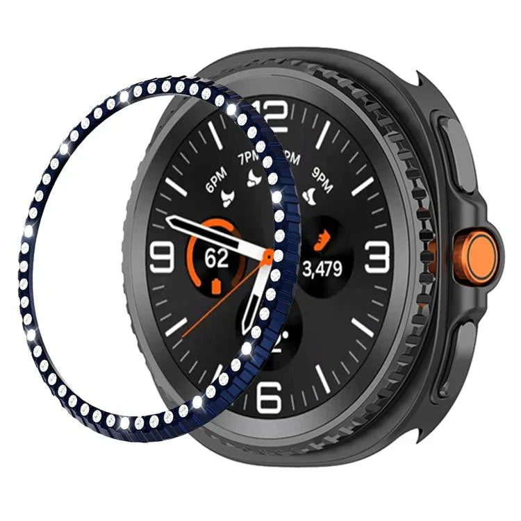 Einreihiger Diamant-Metall-Uhrenschutzring, für Samsung Galaxy Watch8 Classic 46 mm