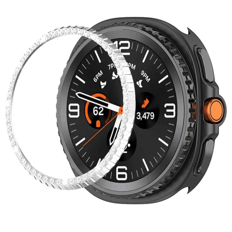 Einreihiger Diamant-Metall-Uhrenschutzring, für Samsung Galaxy Watch8 Classic 46 mm