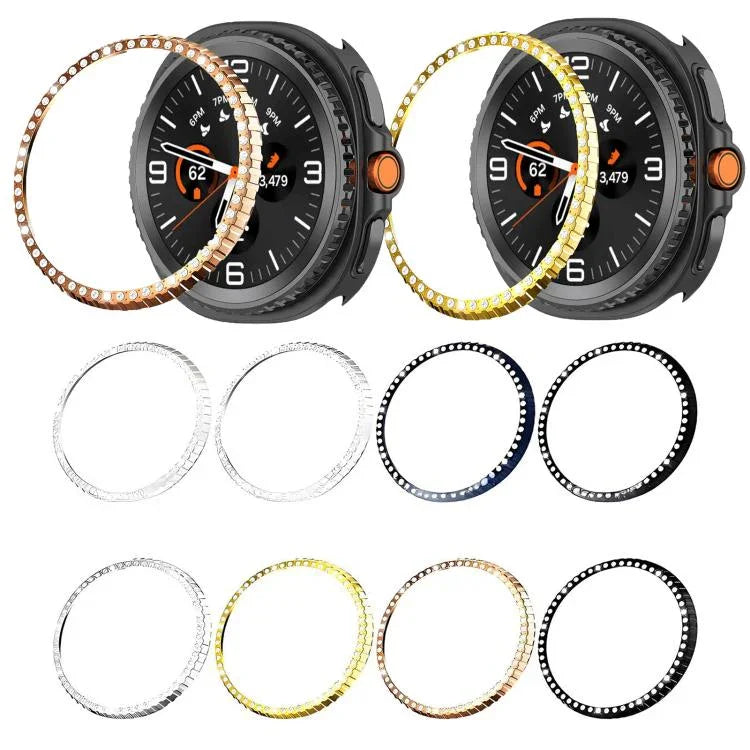 Einreihiger Diamant-Metall-Uhrenschutzring, für Samsung Galaxy Watch8 Classic 46 mm