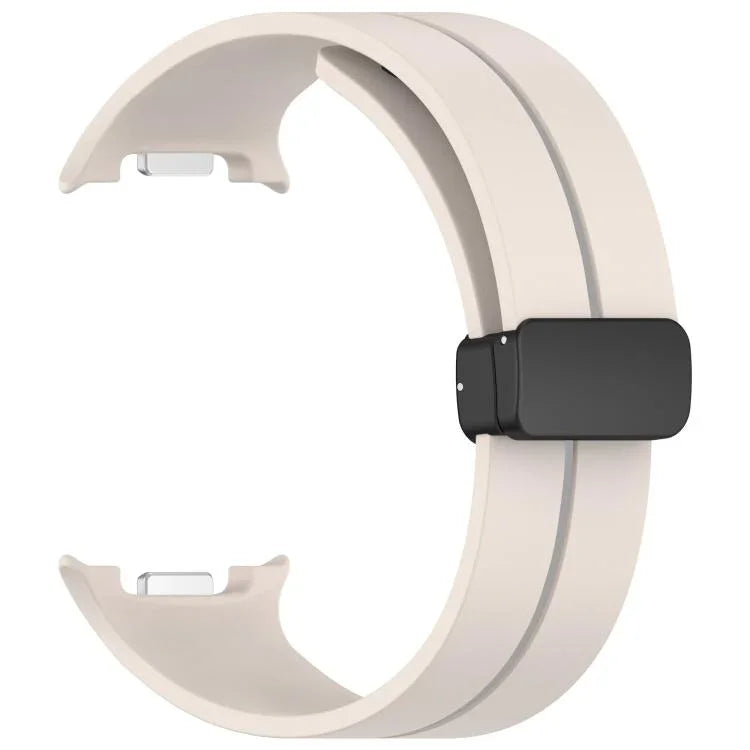 Fold Magnetic Buckle Silicone Watch Band, For Samsung Galaxy Watch8 / Watch8 Classic