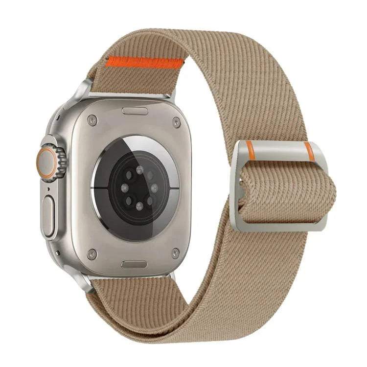 Watchman Nylon-Uhrenarmband mit mechanischer Dornschließe, passend für Apple Watch 46 mm / 49 mm / 45 mm / 44 mm und 42 mm / 41 mm / 40 mm / 38 mm