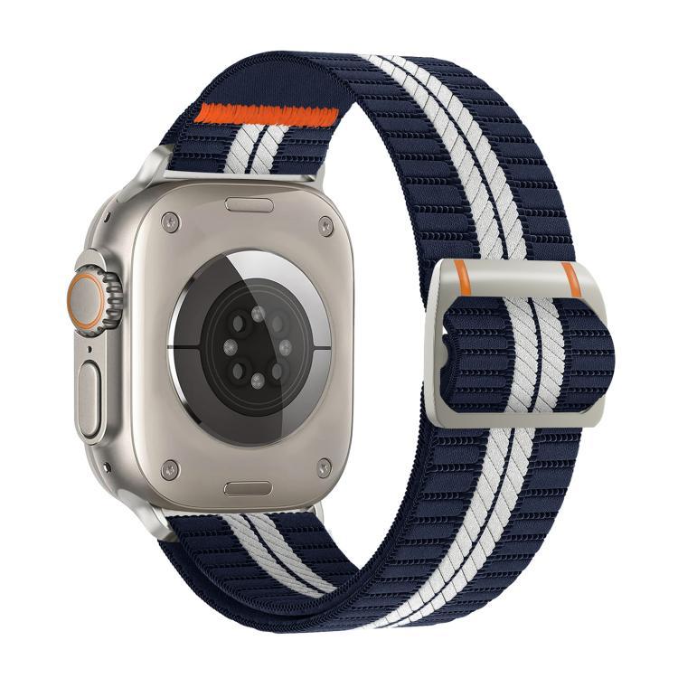 Watchman Nylon-Uhrenarmband mit mechanischer Dornschließe, passend für Apple Watch 46 mm / 49 mm / 45 mm / 44 mm und 42 mm / 41 mm / 40 mm / 38 mm