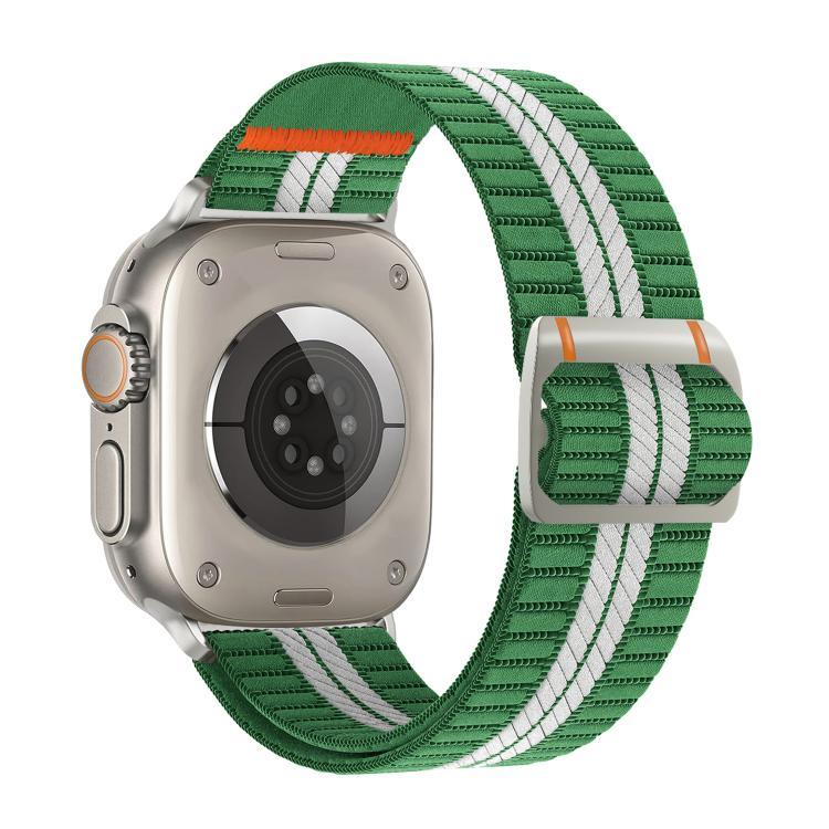 Watchman Nylon-Uhrenarmband mit mechanischer Dornschließe, passend für Apple Watch 46 mm / 49 mm / 45 mm / 44 mm und 42 mm / 41 mm / 40 mm / 38 mm