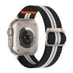 Watchman Nylon-Uhrenarmband mit mechanischer Dornschließe, passend für Apple Watch 46 mm / 49 mm / 45 mm / 44 mm und 42 mm / 41 mm / 40 mm / 38 mm