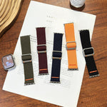 Watchman Nylon-Uhrenarmband mit mechanischer Dornschließe, passend für Apple Watch 46 mm / 49 mm / 45 mm / 44 mm und 42 mm / 41 mm / 40 mm / 38 mm