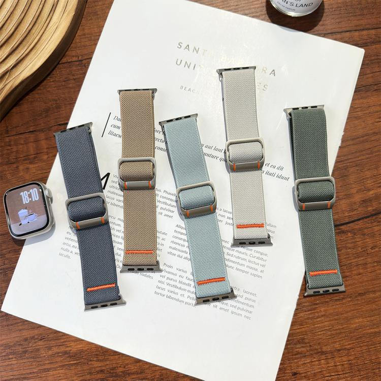 Watchman Nylon-Uhrenarmband mit mechanischer Dornschließe, passend für Apple Watch 46 mm / 49 mm / 45 mm / 44 mm und 42 mm / 41 mm / 40 mm / 38 mm