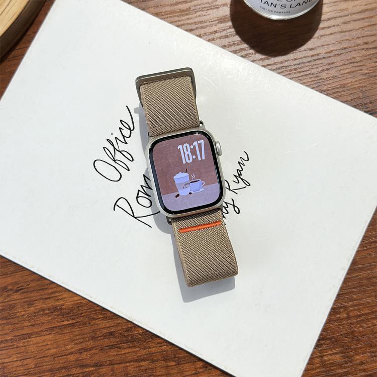 Watchman Nylon-Uhrenarmband mit mechanischer Dornschließe, passend für Apple Watch 46 mm / 49 mm / 45 mm / 44 mm und 42 mm / 41 mm / 40 mm / 38 mm