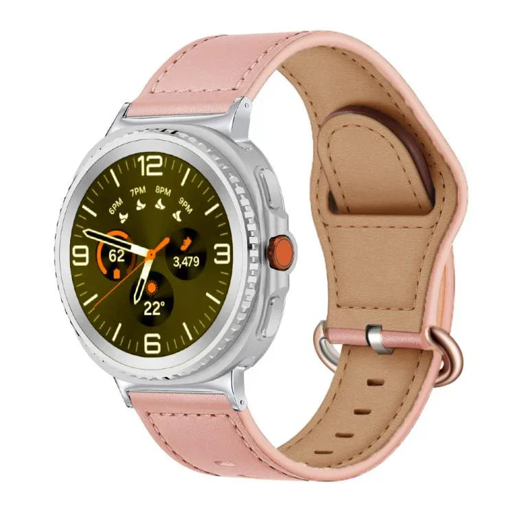 Klassisches Uhrenarmband aus echtem Leder mit Dornschließe, für Samsung Galaxy Watch8 / Watch8 Classic