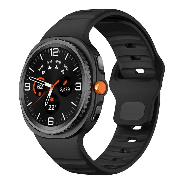 Silikon-Uhrenarmband mit Wellen- und umgekehrter Schnalle, für Samsung Galaxy Watch8 / Watch8 Classic