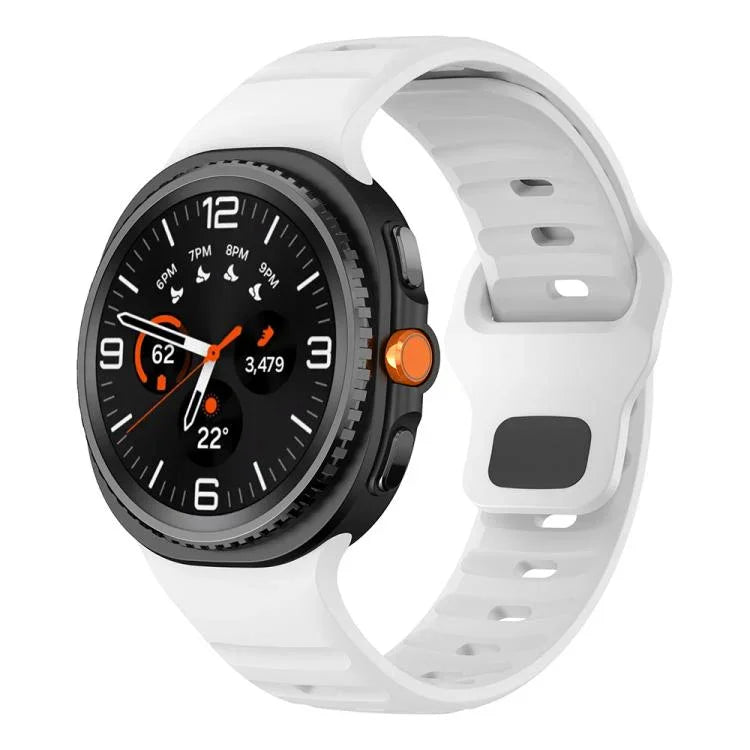 Silikon-Uhrenarmband mit Wellen- und umgekehrter Schnalle, für Samsung Galaxy Watch8 / Watch8 Classic