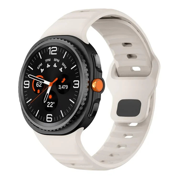 Silikon-Uhrenarmband mit Wellen- und umgekehrter Schnalle, für Samsung Galaxy Watch8 / Watch8 Classic