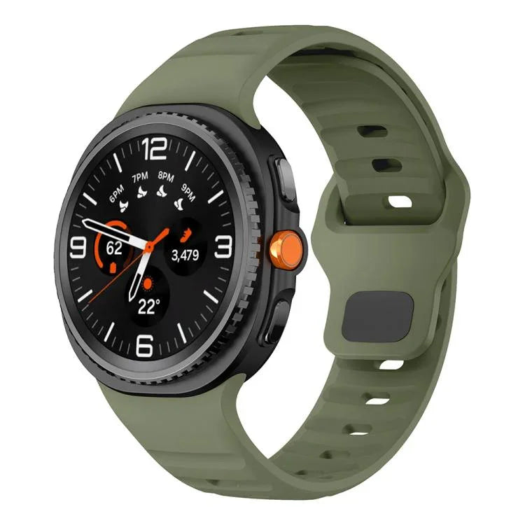 Silikon-Uhrenarmband mit Wellen- und umgekehrter Schnalle, für Samsung Galaxy Watch8 / Watch8 Classic