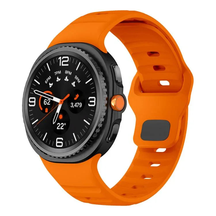 Silikon-Uhrenarmband mit Wellen- und umgekehrter Schnalle, für Samsung Galaxy Watch8 / Watch8 Classic