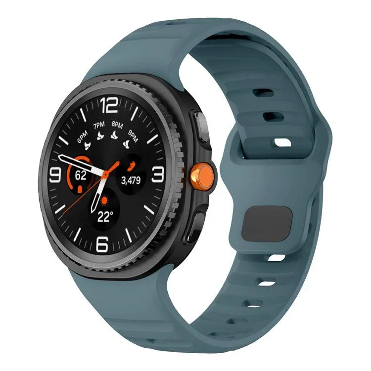Silikon-Uhrenarmband mit Wellen- und umgekehrter Schnalle, für Samsung Galaxy Watch8 / Watch8 Classic