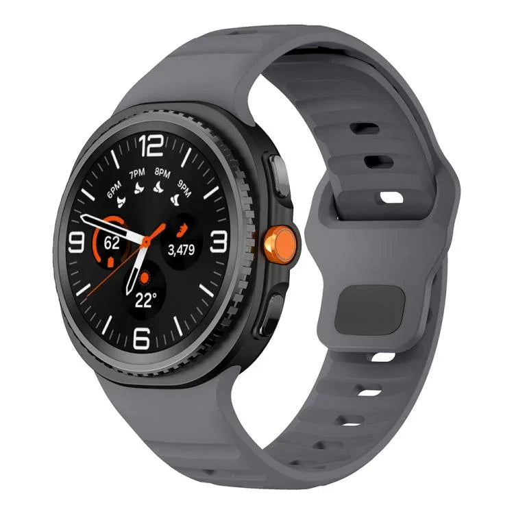 Silikon-Uhrenarmband mit Wellen- und umgekehrter Schnalle, für Samsung Galaxy Watch8 / Watch8 Classic