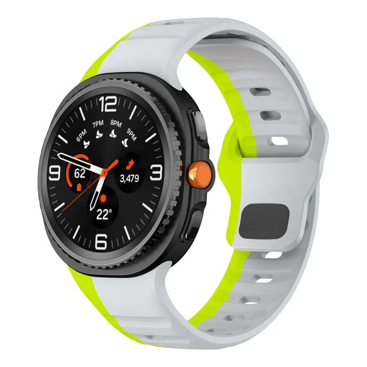 Silikon-Uhrenarmband mit Wellen- und umgekehrter Schnalle, für Samsung Galaxy Watch8 / Watch8 Classic