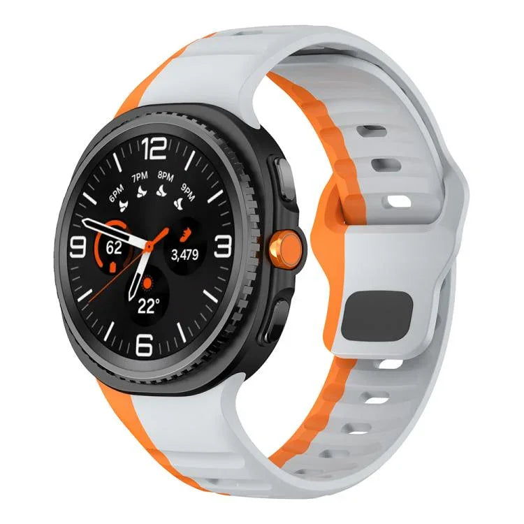 Silikon-Uhrenarmband mit Wellen- und umgekehrter Schnalle, für Samsung Galaxy Watch8 / Watch8 Classic