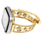 Platinfarbenes Zirkonium-Metallarmband mit Sternmotiv, passend für Apple Watch 46 mm / 49 mm / 45 mm / 44 mm und 42 mm / 41 mm / 40 mm / 38 mm