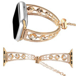 Platinfarbenes Zirkonium-Metallarmband mit Sternmotiv, passend für Apple Watch 46 mm / 49 mm / 45 mm / 44 mm und 42 mm / 41 mm / 40 mm / 38 mm