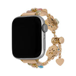 Armband mit vierblättrigem Kleeblatt-Motiv aus Metalllegierung, passend für Apple Watch 46 mm / 49 mm / 45 mm / 44 mm und 42 mm / 41 mm / 40 mm / 38 mm