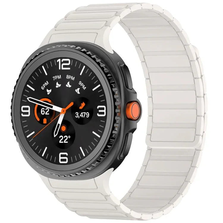 Magnetisches Silikon-Uhrenarmband mit drei Perlen, für Samsung Galaxy Watch8 / Watch8 Classic