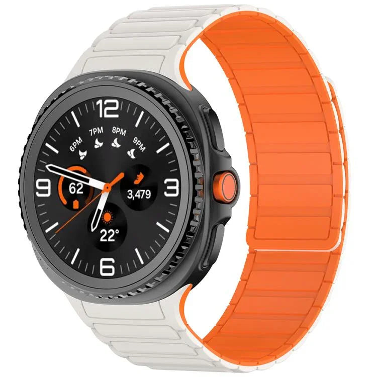 Magnetisches Silikon-Uhrenarmband mit drei Perlen, für Samsung Galaxy Watch8 / Watch8 Classic