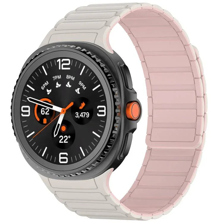 Magnetisches Silikon-Uhrenarmband mit drei Perlen, für Samsung Galaxy Watch8 / Watch8 Classic