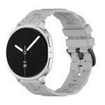Schwarzes Silikonarmband mit rundem Ende und Dornschließe, passend für Samsung Galaxy Watch8 / Watch8 Classic