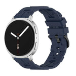 Schwarzes Silikonarmband mit rundem Ende und Dornschließe, passend für Samsung Galaxy Watch8 / Watch8 Classic