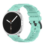 Schwarzes Silikonarmband mit rundem Ende und Dornschließe, passend für Samsung Galaxy Watch8 / Watch8 Classic