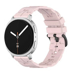 Schwarzes Silikonarmband mit rundem Ende und Dornschließe, passend für Samsung Galaxy Watch8 / Watch8 Classic