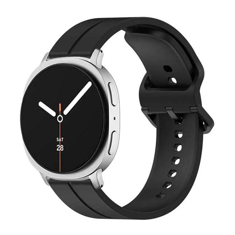 Buntes Silikonarmband mit Dornschließe und Rillen, für Samsung Galaxy Watch8 / Watch8 Classic