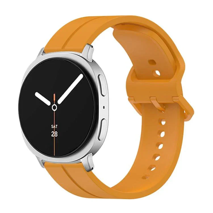 Colorful Buckle Grooved Silicone Watch Band, For Samsung Galaxy Watch8 / Watch8 Classic