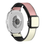 Quadratisches Uhrenarmband aus Leder und Silikon mit Magnetverschluss, passend für Samsung Galaxy Watch8 / Watch8 Classic