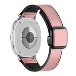 Quadratisches Uhrenarmband aus Leder und Silikon mit Magnetverschluss, passend für Samsung Galaxy Watch8 / Watch8 Classic