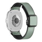 Quadratisches Uhrenarmband aus Leder und Silikon mit Magnetverschluss, passend für Samsung Galaxy Watch8 / Watch8 Classic
