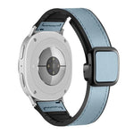 Quadratisches Uhrenarmband aus Leder und Silikon mit Magnetverschluss, passend für Samsung Galaxy Watch8 / Watch8 Classic